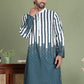Striped Kurtas For Men ( ko 5152Teal )