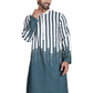 Striped Kurtas For Men ( ko 5152Teal )