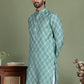 Blue Woven Design Straight Kurtas ( ko 5153Blue )