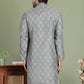 Grey Woven Design Straight Kurtas ( ko 5153Grey )