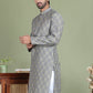 Grey Woven Design Straight Kurtas ( ko 5153Grey )