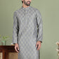 Grey Woven Design Straight Kurtas ( ko 5153Grey )