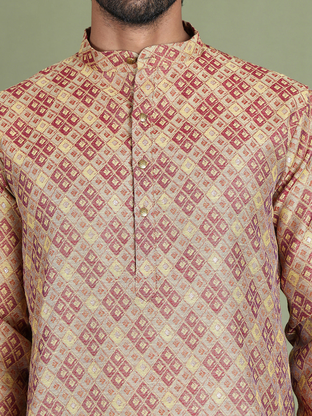 Yellow Woven Design Straight Kurtas ( ko 5153Yellow )