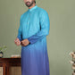 Sequins and Ombre Design Kurtas For Men ( ko 5154Blue )