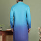 Sequins and Ombre Design Kurtas For Men ( ko 5154Blue )