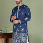 Floral Embroidered and Sequins Kurtas ( ko 5155Navy )