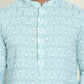 Embroidered and Sequins straight Kurtas for Men ( KO 5157 Blue )