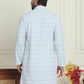 Embroidered and Sequins straight Kurtas for Men ( KO 5157 Grey )