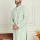 Embroidered and Sequins straight Kurtas for Men ( KO 5157 Pista )