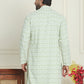Embroidered and Sequins straight Kurtas for Men ( KO 5157 Pista )