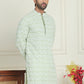 Embroidered and Sequins straight Kurtas for Men ( KO 5157 Pista )