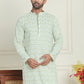 Embroidered and Sequins straight Kurtas for Men ( KO 5157 Pista )