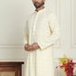 Embroidered and Sequins straight Kurtas for Men ( KO 5157 Yellow )