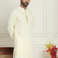 Embroidered and Sequins straight Kurtas for Men ( KO 5157 Yellow )