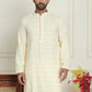 Embroidered and Sequins straight Kurtas for Men ( KO 5157 Yellow )