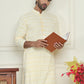 Embroidered and Sequins straight Kurtas for Men ( KO 5157 Yellow )