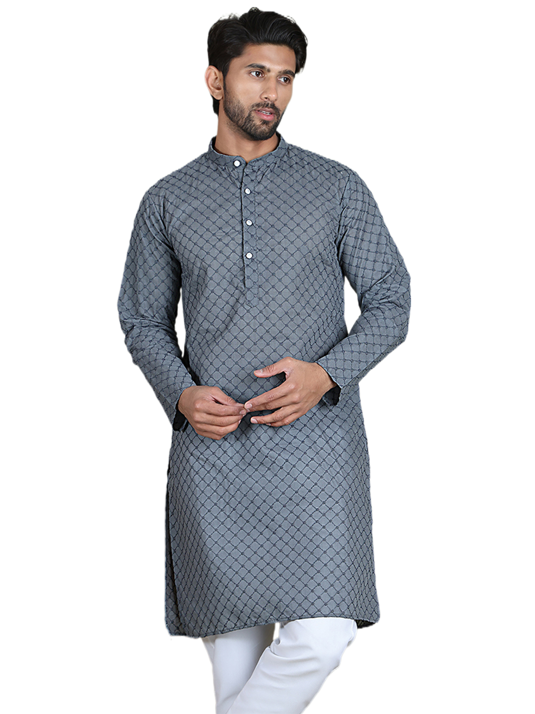 Chikankari Pure Cotton Kurtas ( ko 5158Grey )