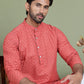 Chikankari Pure Cotton Kurtas ( ko 5158Peach ) [FF] [N-1]