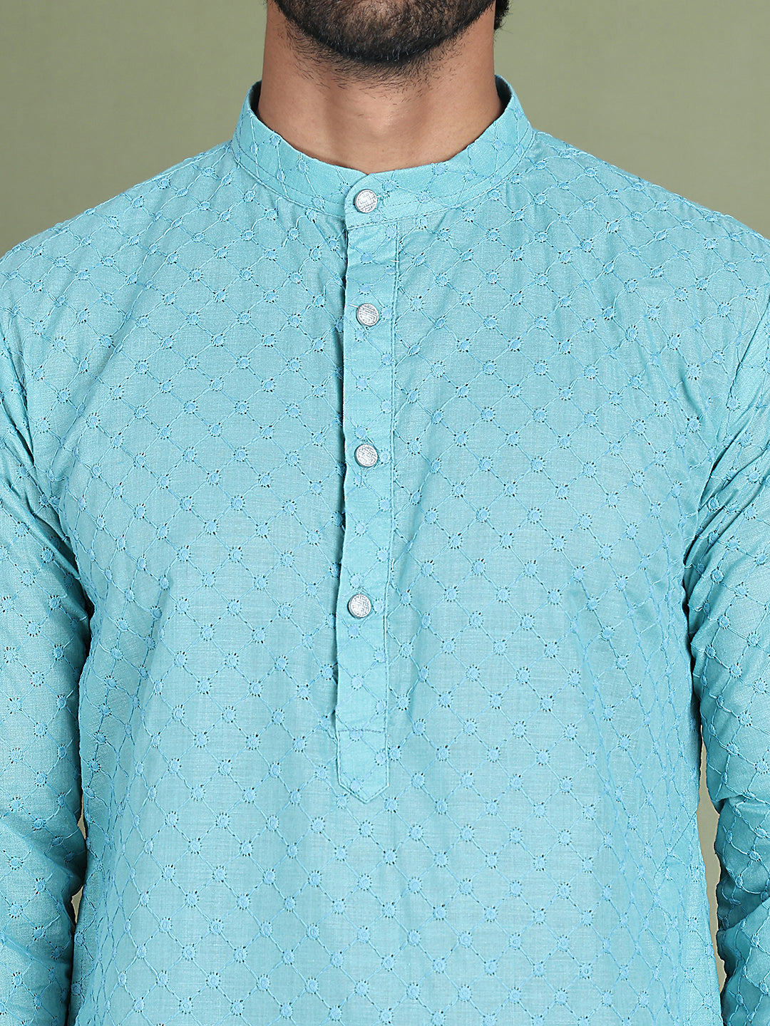 Chikankari Pure Cotton Kurtas ( ko 5158Sky )