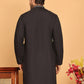 Men's Sequins and Embroidered Kurtas. ( KO 5159 Black )