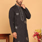 Men's Sequins and Embroidered Kurtas. ( KO 5159 Black )