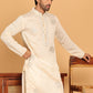 Men's Sequins and Embroidered Kurtas. ( KO 5159 Cream )