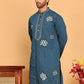 Men's Sequins and Embroidered Kurtas. ( KO 5159 Peacock )
