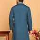 Men's Sequins and Embroidered Kurtas. ( KO 5159 Peacock )