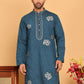 Men's Sequins and Embroidered Kurtas. ( KO 5159 Peacock )