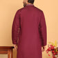 Men's Sequins and Embroidered Kurtas. ( KO 5159 Wine )