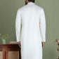 Men's Embroidered and Sequence Work Kurtas ( ko 5160White )