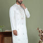 Men's Embroidered and Sequence Work Kurtas ( ko 5160White )