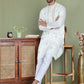 Men's Embroidered and Sequence Work Kurtas ( ko 5160White )