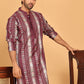 Embroidered and Sequins Kurtas for Men ( KO 5161 Maroon )