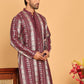 Embroidered and Sequins Kurtas for Men ( KO 5161 Maroon )