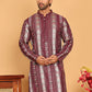 Embroidered and Sequins Kurtas for Men ( KO 5161 Maroon )