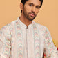 Embroidered and Sequins Kurtas for Men ( KO 5161 White )