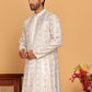 Embroidered and Sequins Kurtas for Men ( KO 5161 White )