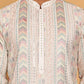 Embroidered and Sequins Kurtas for Men ( KO 5161 White )
