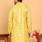Embroidered and Sequins Kurtas for Men ( KO 5161 Yellow )