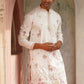 Floral Embroidered and Sequins Kurta Set ( JOKP P 5163White ) [FF] [C-13-14]