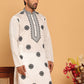 White Embroidered and Sequins Kurtas. ( KO 5167 White )