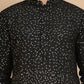 Embroidered and Sequins Silk Blend Kurtas ( KO 5169 Black )