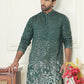 Embroidered and Sequins Silk Blend Kurtas. ( KO 5169 Olive )