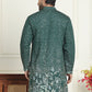 Embroidered and Sequins Silk Blend Kurtas. ( KO 5169 Olive )