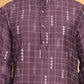 Foil Printed Straight Kurtas For Men ( KO 5170 Purple ) [FF] [I-1-4]