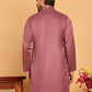 Embroidered Straight Kurtas For Men ( KO 5171 Purple )