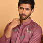 Embroidered Straight Kurtas For Men ( KO 5171 Purple )