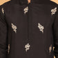 Black Embroidered Straight Kurtas For Men ( KO 5172 Black )