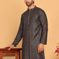 Embroidered and Sequins Viscose Rayon Kurtas For Men ( KO 5173 Blue )